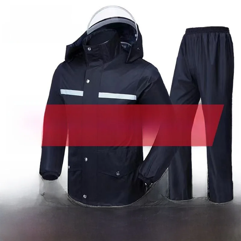 

Thickened Spring Nylon Separate Raincoat Adult Vehicle Riding Rainwear Set Breathable Waterproof for Hiking