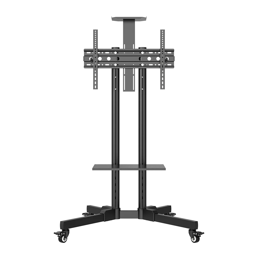 Popular Tv Mounts Adjustable Height 32 to 65 Inch Mobile Floor Tv Stand Cart for Universal Flat-panel TV Trolley Stand
