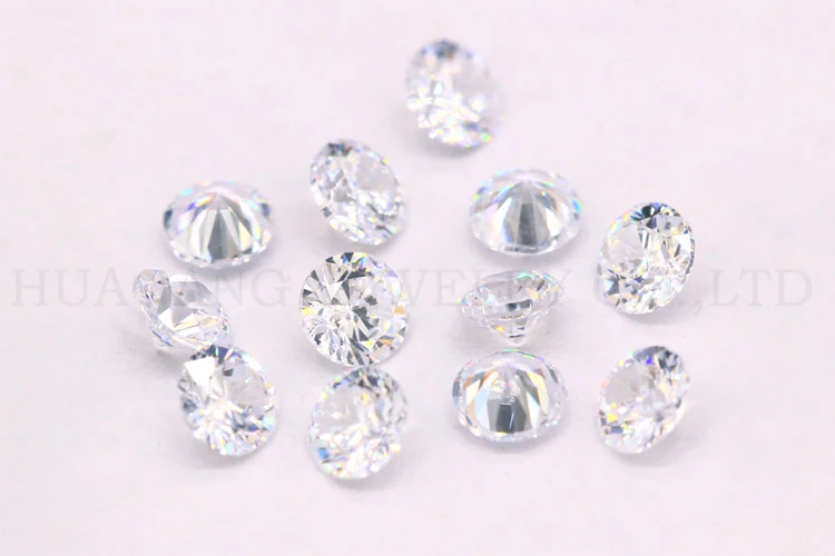 AAAAA Grade Weiß 0,8 ~ 12,0mm Lose Zirkon Stein Brillante Runde Cut Zirkonia Steine Für Schmuck Machen DIY – Detail 6
