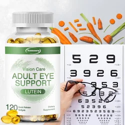 Adult Eye Support Capsules - with Zeaxanthin, Lutein - Eye Care, Vision Health, Eye Strain Relief, Antioxidants