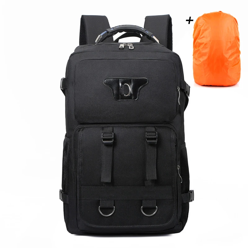 Personalized Fashion Men's Functional Multi Canvas Backpack Large Capacity Outdoor Breathable Durable Travel Backpack