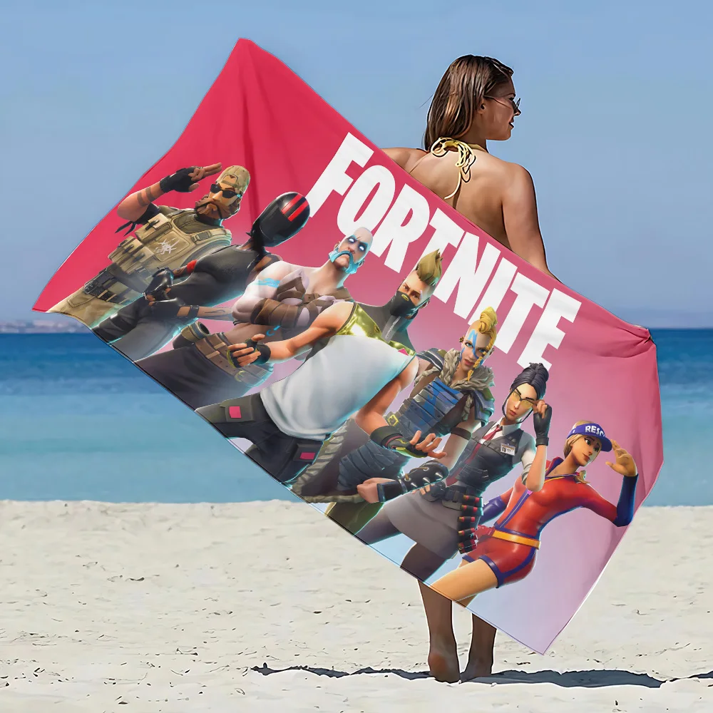 Beach Popular F-Fortnite-Game Towel Microfiber Sand Free Quick Dry Soft Sandproof Pool Towels for Women Travel Shower Camping