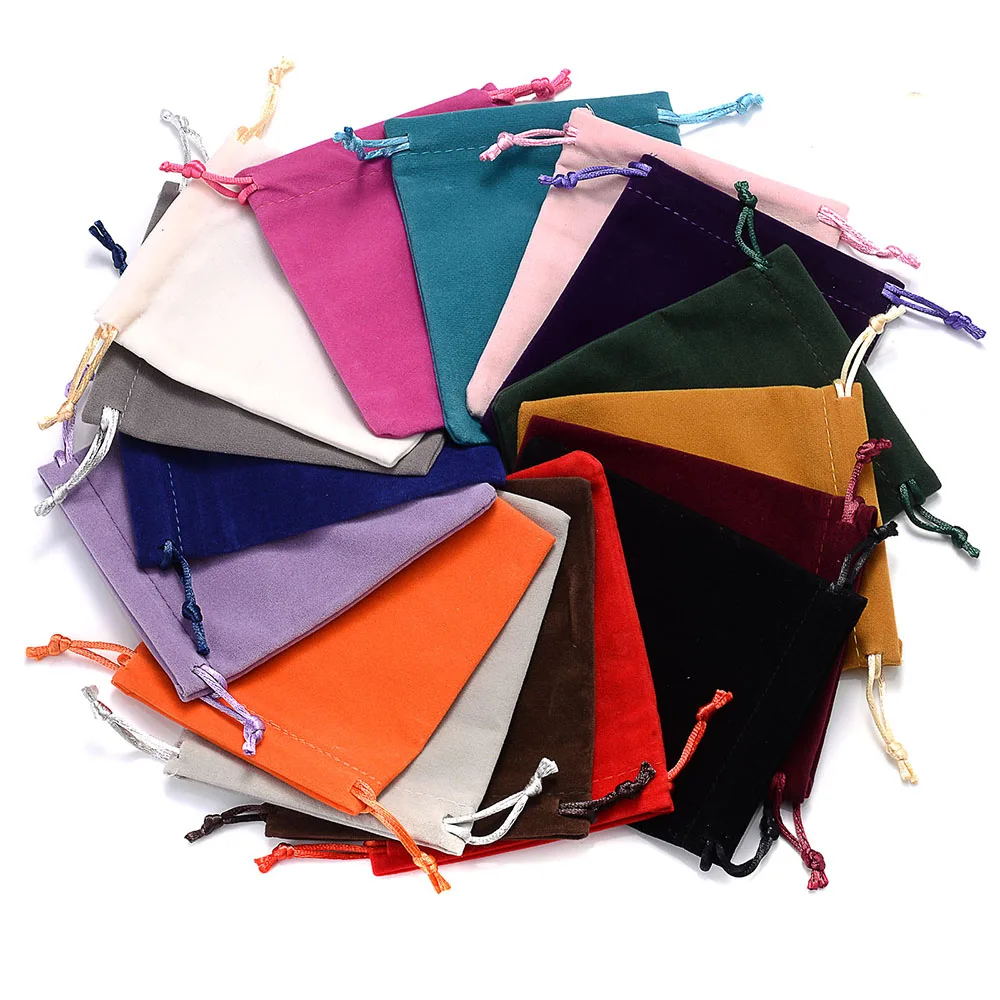 10Pcs Mini Velvet Drawstring Jewelry Pouches Reusable Gift Storage Bags For Rings Bracelets Earrings Small Accessories Packaging