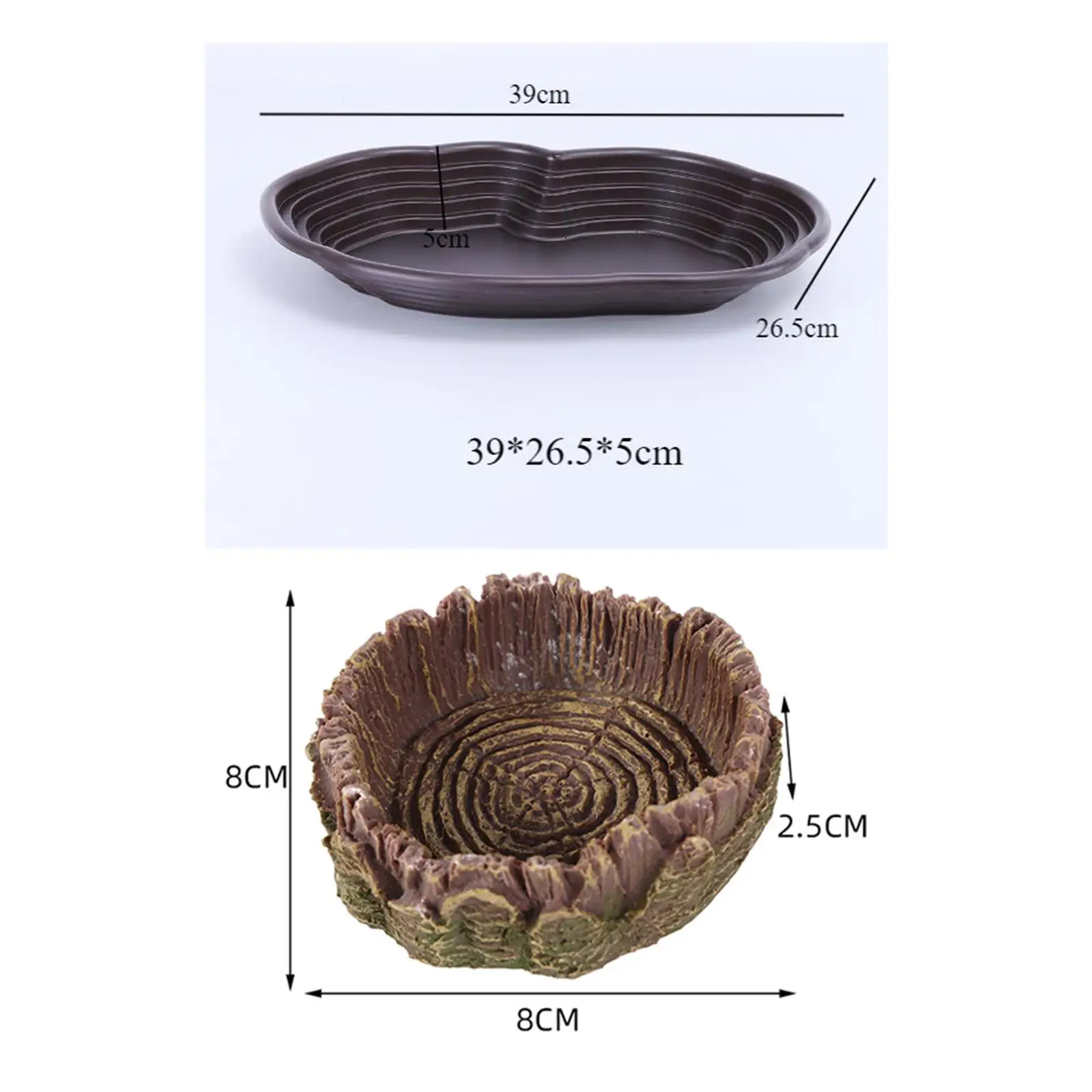 Reptile Bathing Dish Tortoise Feeder Amphibians Habitat Reptile Water Food Bowl Feeding Dish for Bearded Dragons Turtle view 6