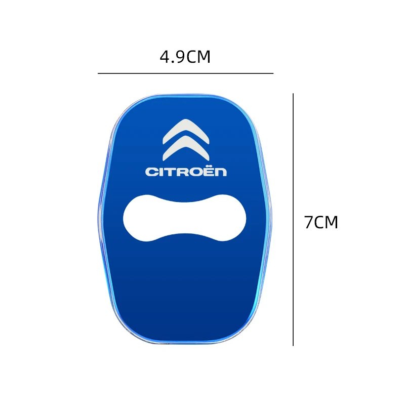 Metal Car Door Lock Cover for Citroen C4 C3-XR C5 Aircross C6 C-quatre Picasso C-Elysee C4L C3L Emblem Stickers Badge