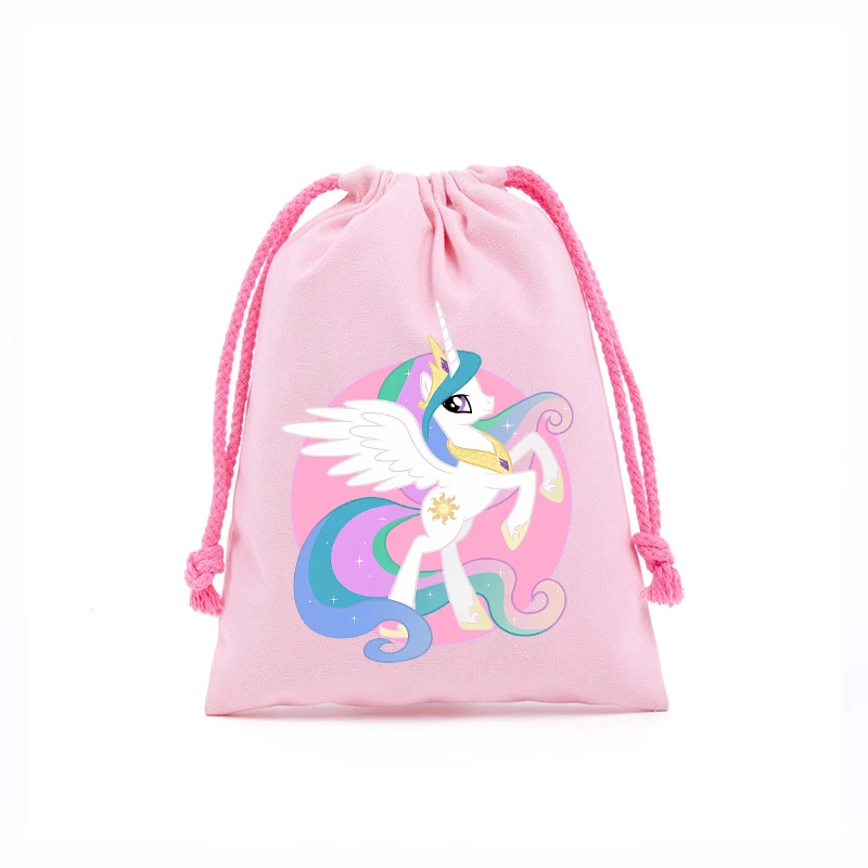 My Little Ponys Kordelzug-Tasche, süßes Einhorn, Geschenktüten, Kinder, Reisen, Geldbörse, Kinder, Schule, Federmäppchen, Damen, Kosmetiktasche, Geschenk