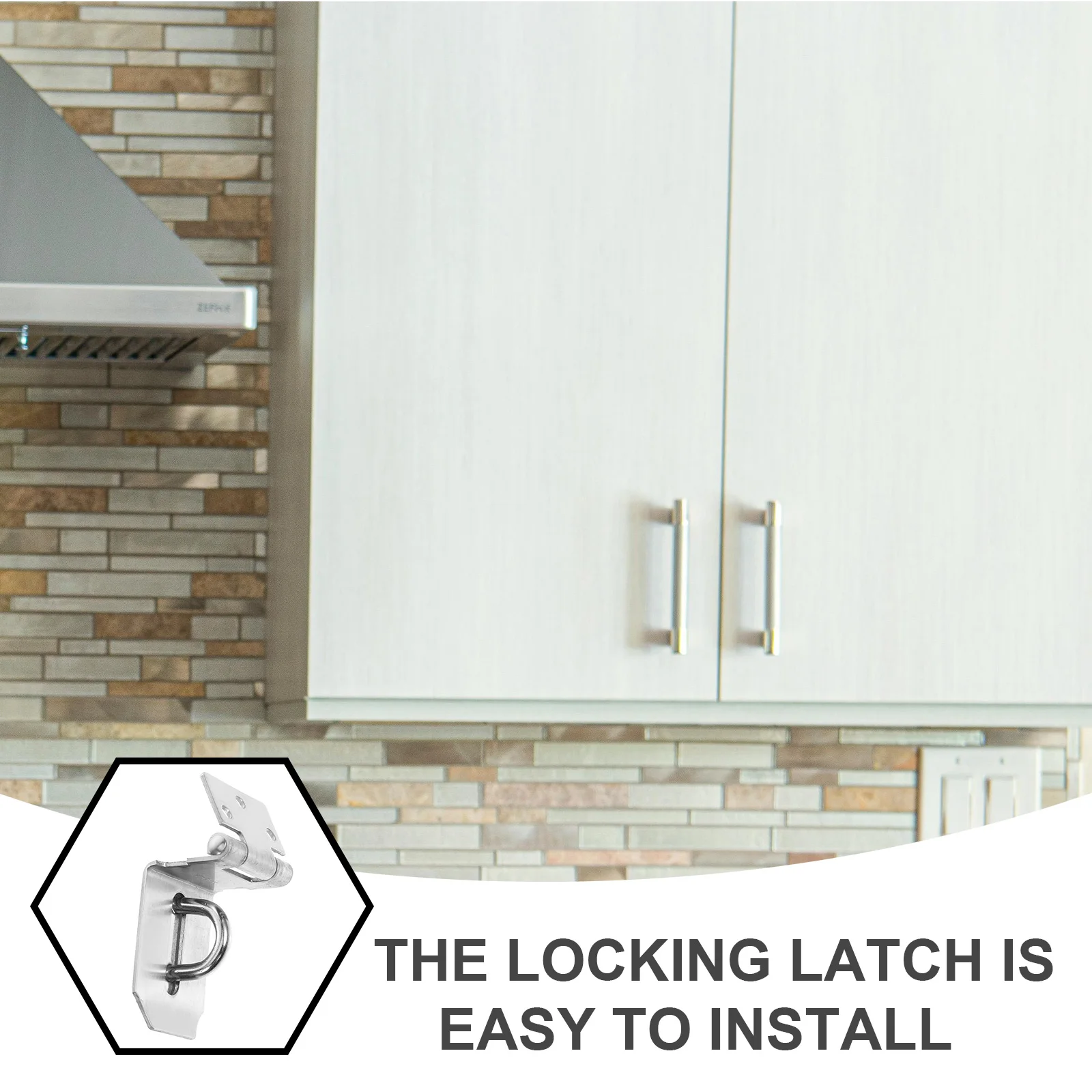 

90 Degree Lock Hasp 4 Inch Stainless Steel Door Latch Hardware Padlock Shed LockingLatch For Cabinet Window Doors