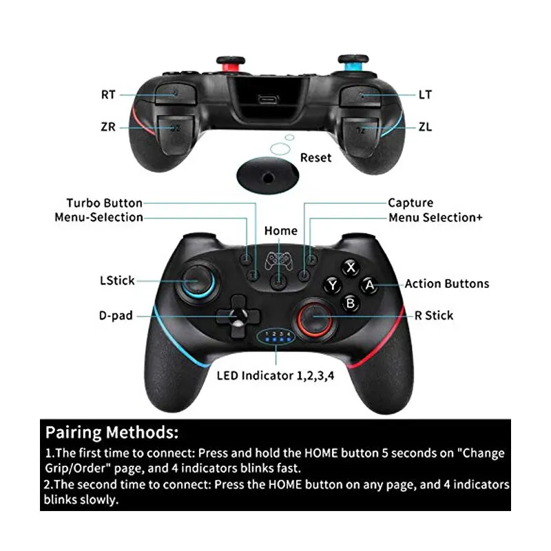 BROODIO Compatible Nintendo Switch Controller Wireless Bluetooth Gamepads For Nintendo Switch Pro OLED Console Control Joystick