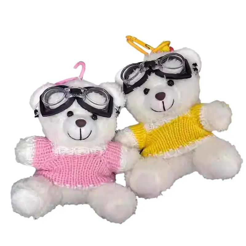 1 Stück niedlicher Plüschbär-Anhänger, Rucksack-Dekoration, Cartoon-Braunbär-Puppe, Plüsch-Schlüsselanhänger, Taschenanhänger, DIY-Zubehör – Detail 11