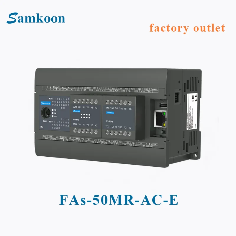 

Samkoon FAs PLC 26DI+24DO RS485/USB Ethernet optional Controller Made for Industrial Automation