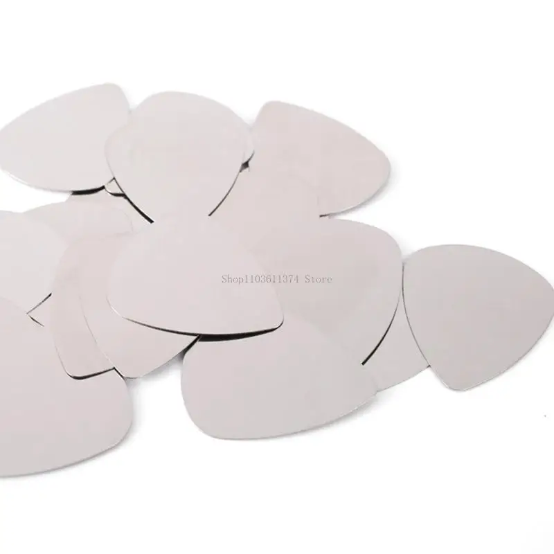 

10Pcs Stainless Steel Guitar Pick Metal Electric Guitar Bass Pick Plectrum