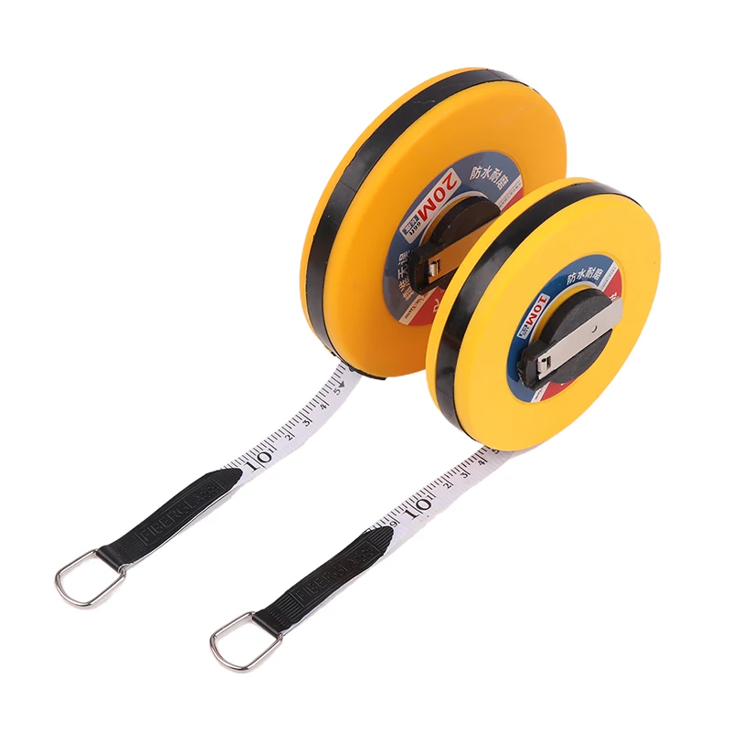 10/20/30/50m Long Fiberglass Tape Measure Double Face Printing Inch/Metric Round Tape Measure For Construction Work Tools