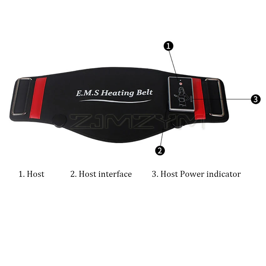 Slimming Massage Belt Heat Electric Pulses Tone Abdominal Muscle Stimulator EMS Acupuncture Tens Physiotherapy Myostimulator