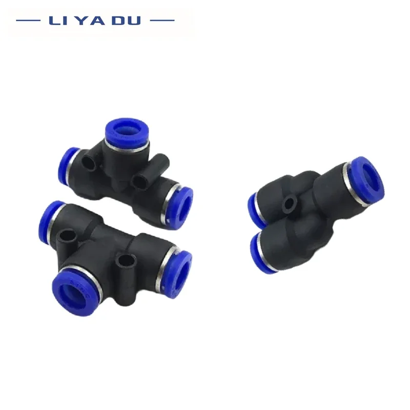 5/10PCS PY PE series T Y shaped Tee 4 6 8 10 12 16mm 3 Way Port  Pneumatic Pipe Connector Tube Air Hose Quick Release Fittings