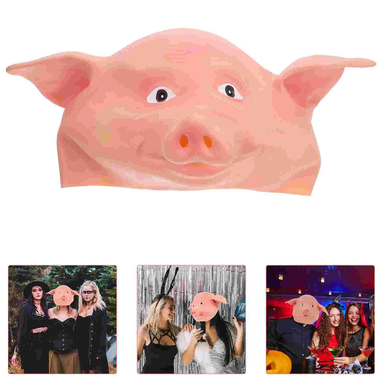 Pig Mask Costume Masks Fancy Dress Festival Headdress Decorate Animal Novelty Shape Emulsion Molding