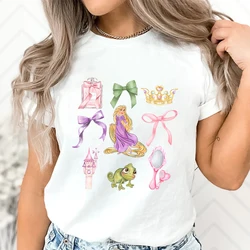 Aesthetic Tangled T-shirt Rapunzel Shirt Chasing Dreams Shirts Pascal Tee Harajuku Short Sleeves Tops Women Clothes Y2k Top