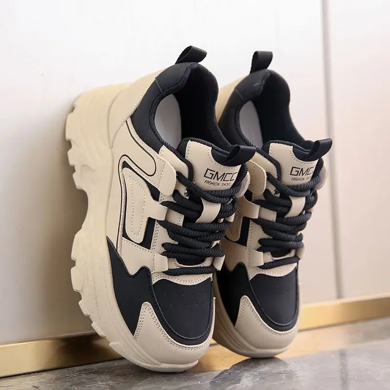

Women's 2025 New Season Chunky Sneakers Maillard Autumn Colors Mix Match​ Thin Sole Lightweight Streetwear Shoes for Comfort