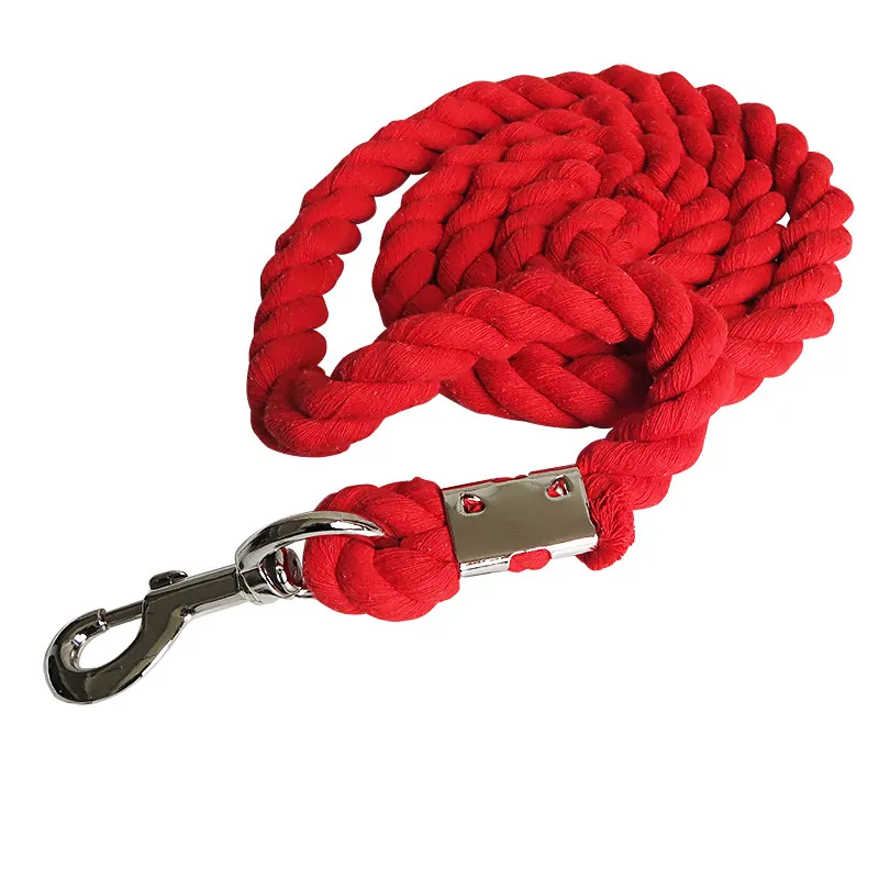 Pure Cotton Horse Rope 20mm Diameter Thick Alloy Hook Soft Horse Rope for Stable And Gentle Handling