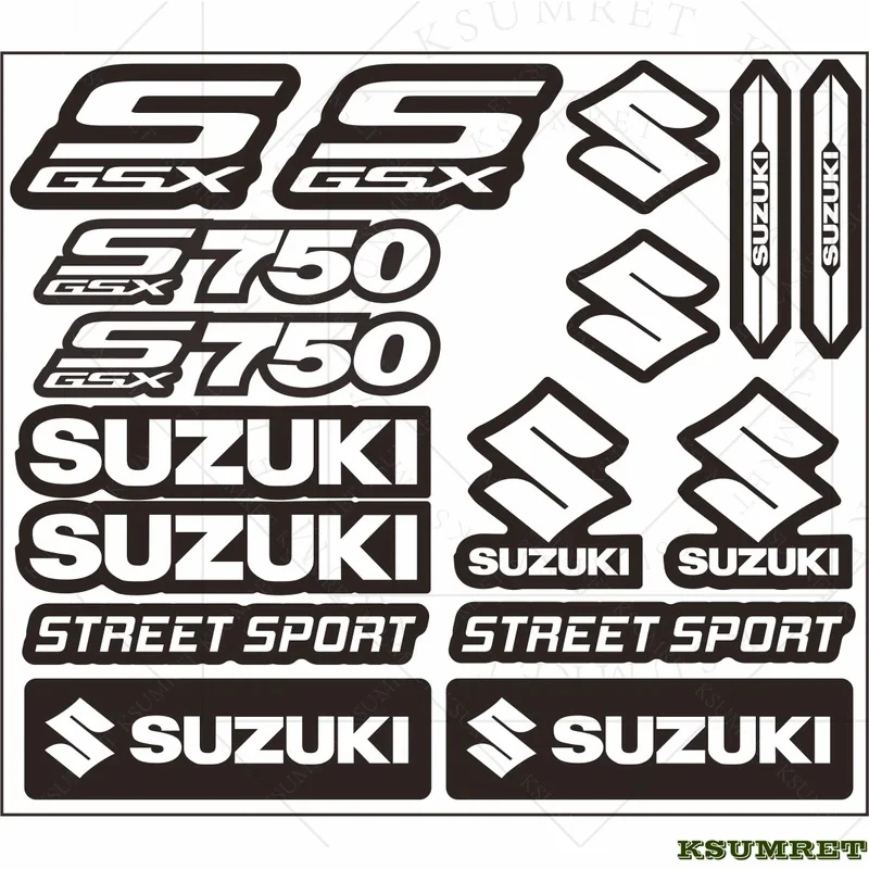 

Vinyl For Suzuki Motorcycle Stickers GSXS750 Logo Decal Reflective Waterproof