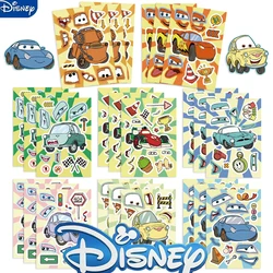 8/16/24pcs Disney Cars Make-a-Face Puzzle Sticker DIY Phone Laptop Luggage Skateboard Graffiti Decals Fun for Kid Gift﻿