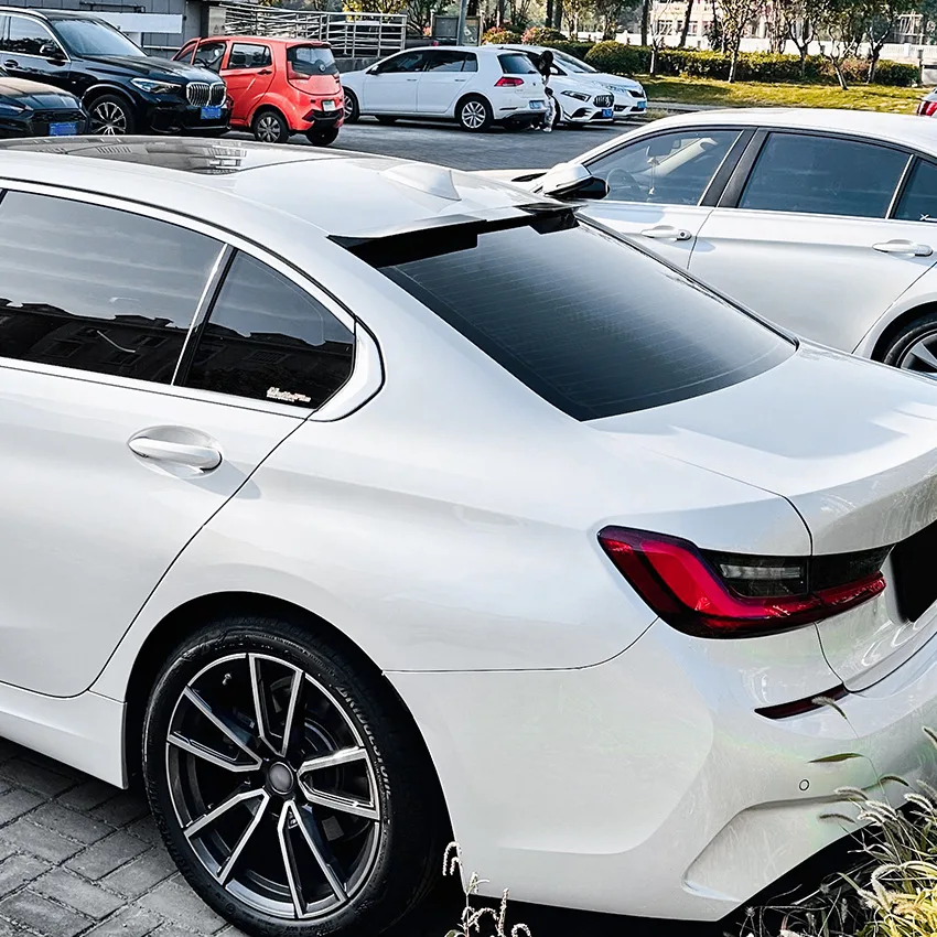 

Для BMW 3 серии G20 320i 325i 330i заднее окно, крыша, автомобильный спойлер, крылья, АБС-пластик, черный карбон, внешние тюнинговые аксессуары
