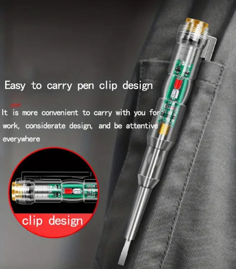 Cor Double Light Sensor Electronic Test Pen, Beep Alarm, Broken Zero, Fire Wire Detection, High Bright, eletricista, 2Pcs