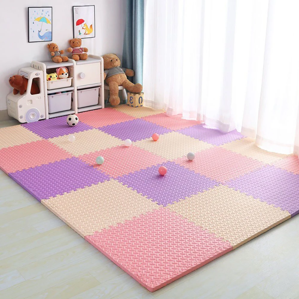 30*30CM Baby Puzzle Mat Play Mat Non-Slip Floor Tiles Toys Carpet EVA Foam Interlocking Exercise Tiles Rugs Bebe Mattres for Kid