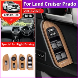 Car Window Glass Lift Button Panel Modification, Suitable for 2010-2023 Toyota Land Cruiser Prado 150 Lc150 Internal Accessory