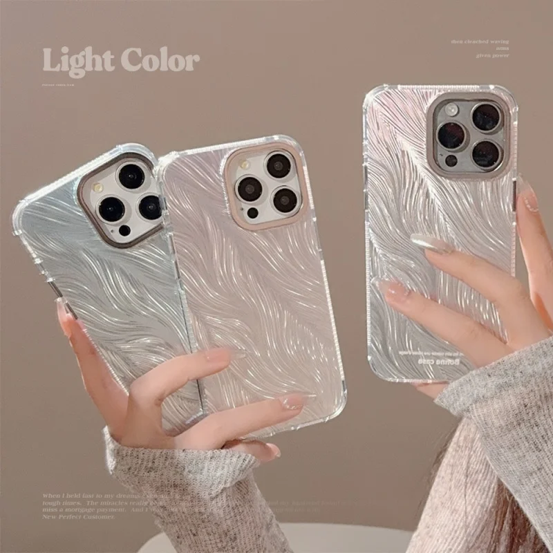 

Feather Gradient Laser ApplicableiPhone15Mobile phone shell for iphone14promaxAdvanced Sense13Temperament12Anti-Fall