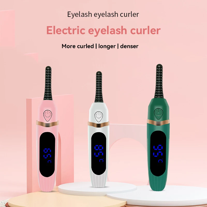 Electric Heated Eyelash Curler Quick Heating Natural Eyelash Curler Portable Eyelash Curling Device Quick Lasting Make Up Tool ﻿