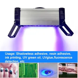 Portable 800W UV Curing Lamp 395nm 405nm 365nm Shadowless Adhesive UV Green Oil Ink, Dry Fluorescence Detection, Glass Repair