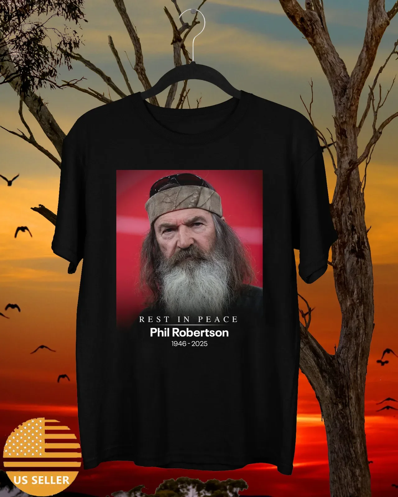 Rest In Peace Duck Dynasty Phil Robertson Tribute T Shirt Full Size S-5XL