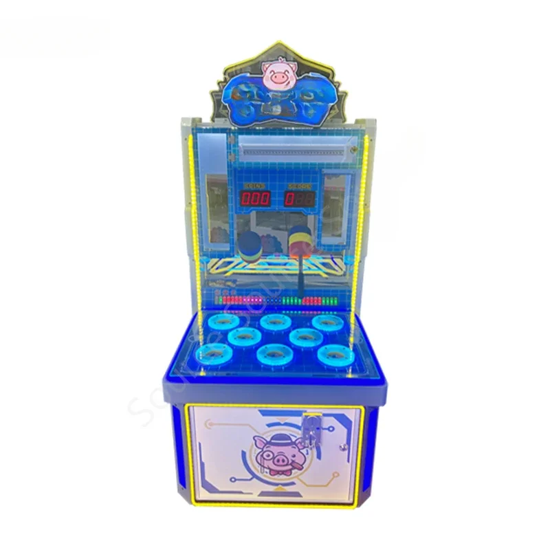 220V coin-operated arcade machine unique design children's pig hammer board fun cabinet children