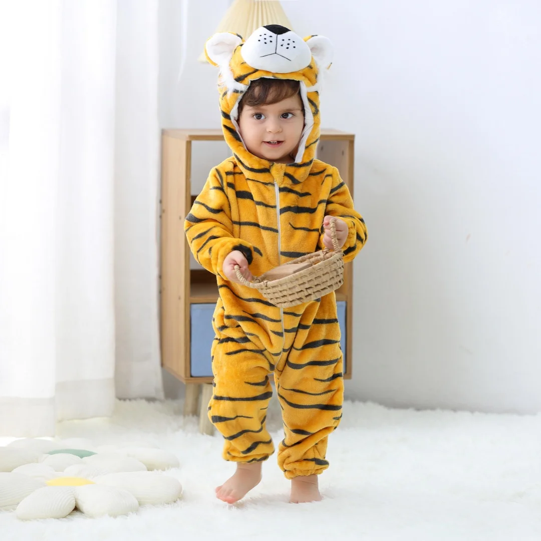 Inflant Newborn Rompers Kigurumi Pajamas Animal Onesies Kids Jumpsuit Boys Girls Overalls Baby Cow Unicorn Panda Cosplay Costume