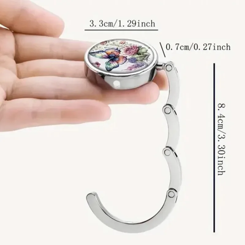 Picture 4: Fashion Bag Holder Handbag Hanger Folding Hook Holder Portable Key Ring Rack Table Hook Hardware Travel Outdoor Storage Hanger