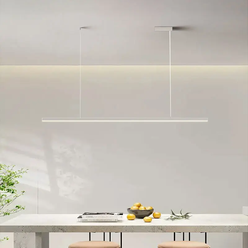الإبداعية Led أسود أبيض غرفة الطعام قلادة ضوء الشمال الحديثة غرفة نوم طويلة الثريا بسيطة المنزل داخلي إضاءة ديكوريّة مصابيح