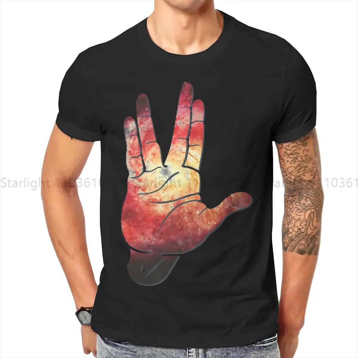 Deep Space Galaxy Messier 101 Remix TShirt For Male Starr Trrekk Clothing Fashion T Shirt Soft