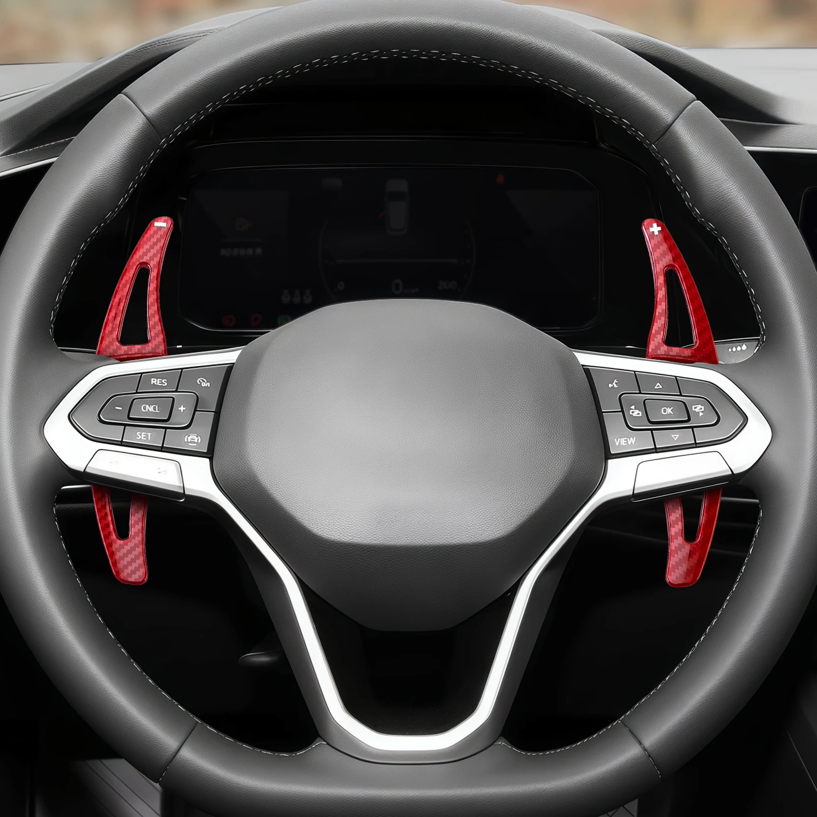 

ABS углеродное волокно стиль рулевого колеса переключения передач расширение рычага переключения передач для VW Golf 8 MK8 2020-2023 аксессуары для интерьера