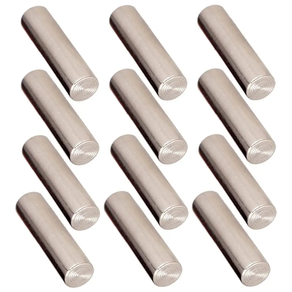Magnet Slug Rods for Guitar Pickups Iron 18x5mm Silver Electric Bass Pole Slug Pins Set for Diy Guitar Kit