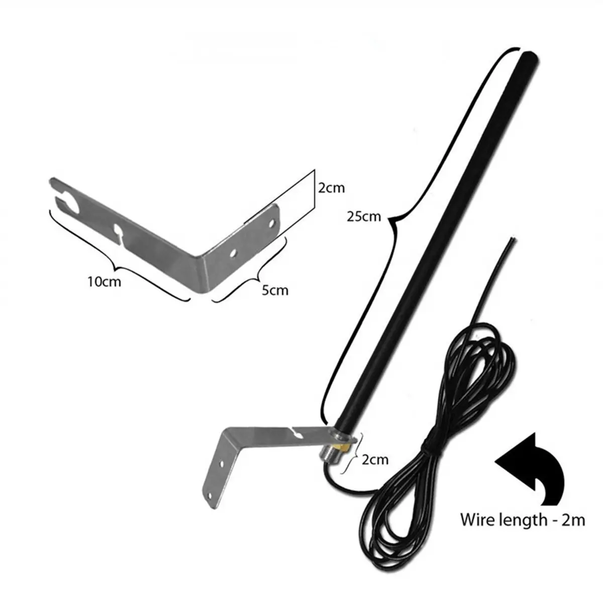 【Cable】 433MHz External Antenna Waterproof Booster 150m Range Signal Amplifier for Garage Door Gate Opener Remote Control