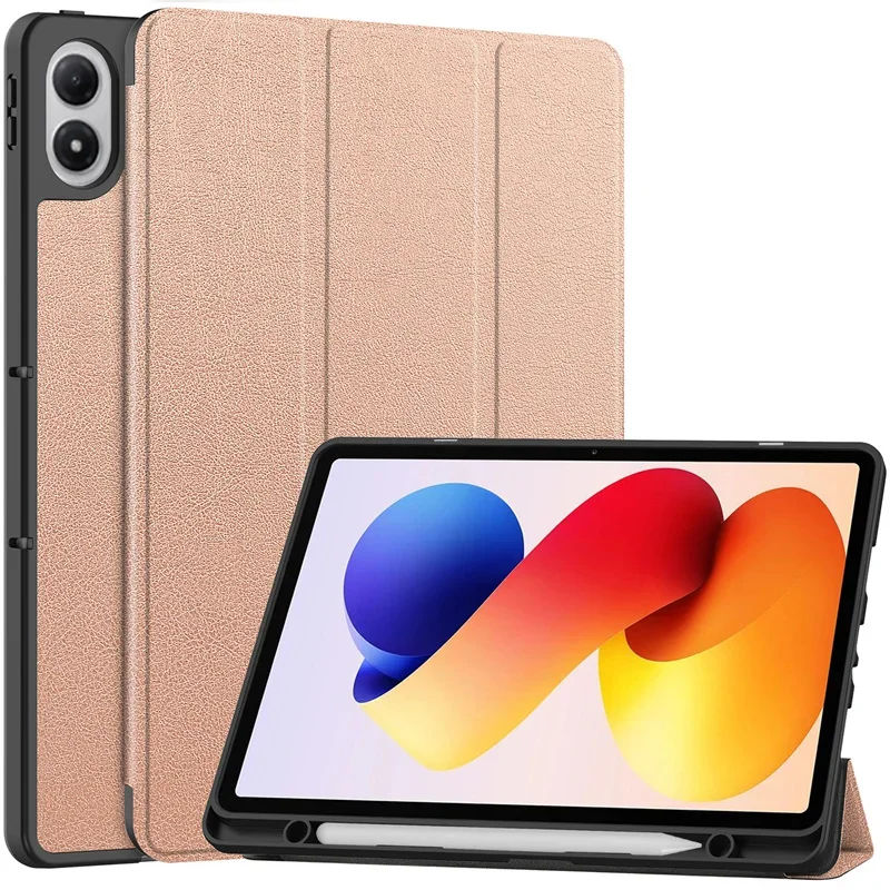For Poco Pad M1 Case with Pen Holder Trifold PU Leather Smart