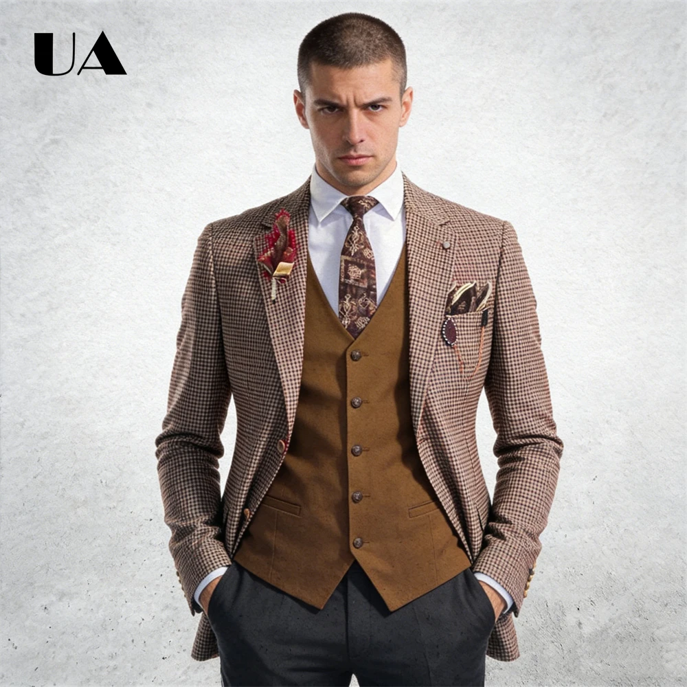 

Tailored Fitting Men's Formal Suit 3 pieces (Jacket Vest Pants) Business Suit Attire Wedding Party Prom Dinner Suits Tuxedo