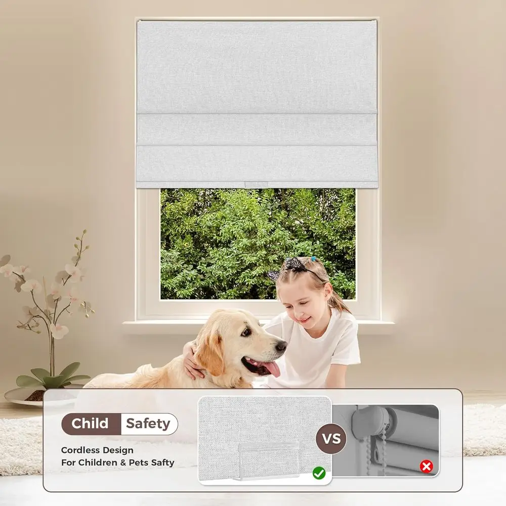 Kabellose römische Farbtöne aus grauem Leinen, verdunkelnd isoliert, 27 x 64 für Schlafzimmerfenster