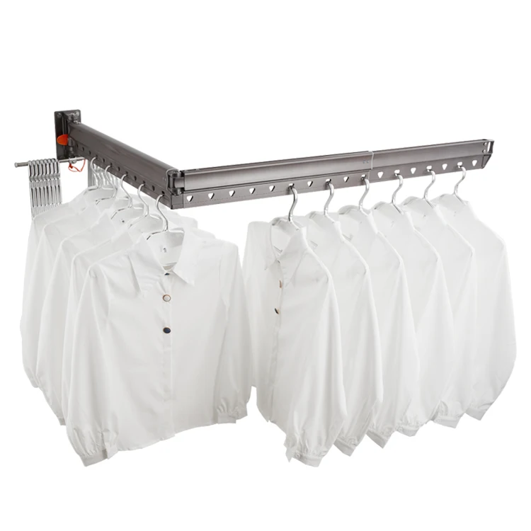 Wholesale Heavy Bearing Clothes Drying Racks Balcony Adjustable Aluminum Alloy Clothes Drying Racks