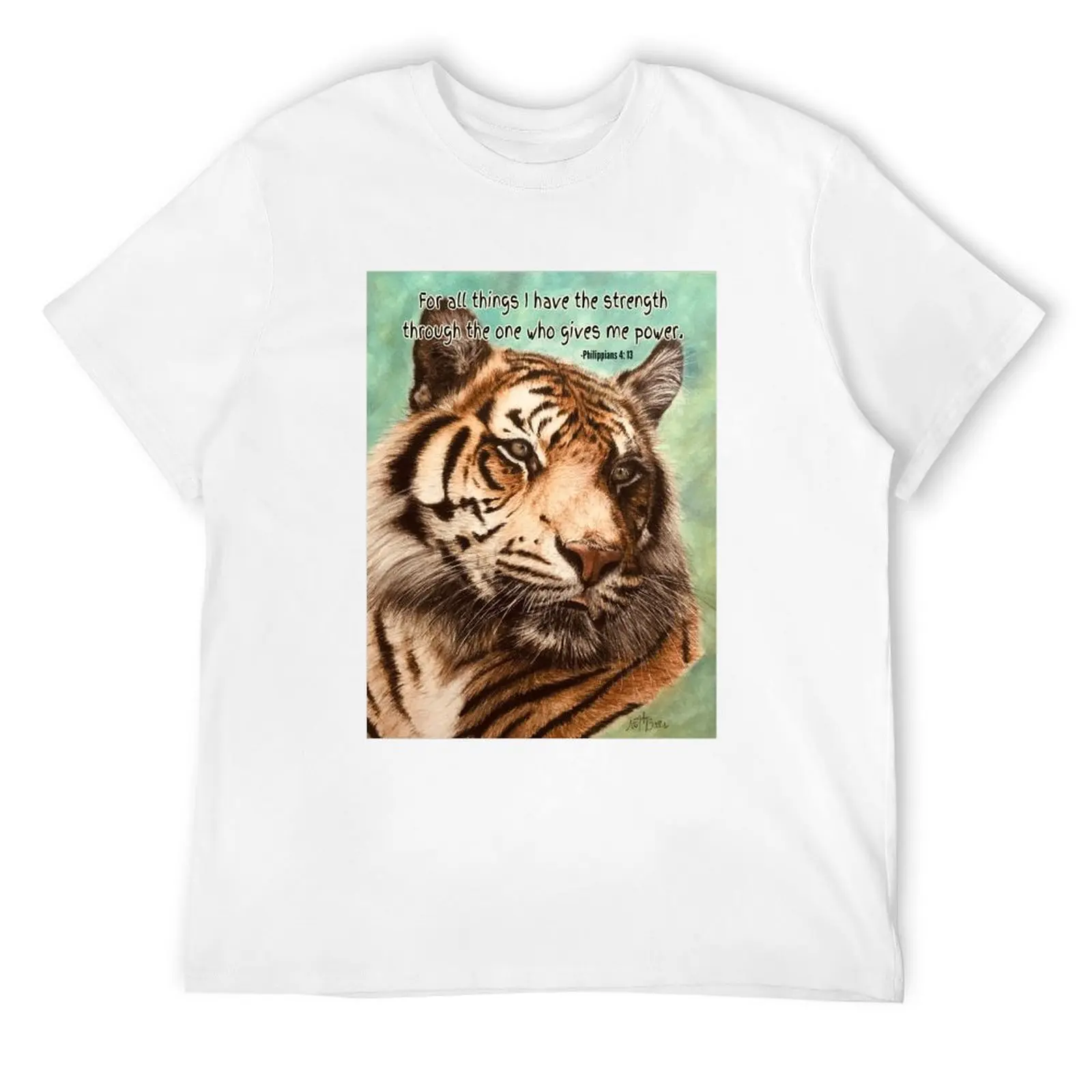 Be strong like the tiger Philippians 4:13 T-Shirt football t shirt for a boy slim fit t shirts for men