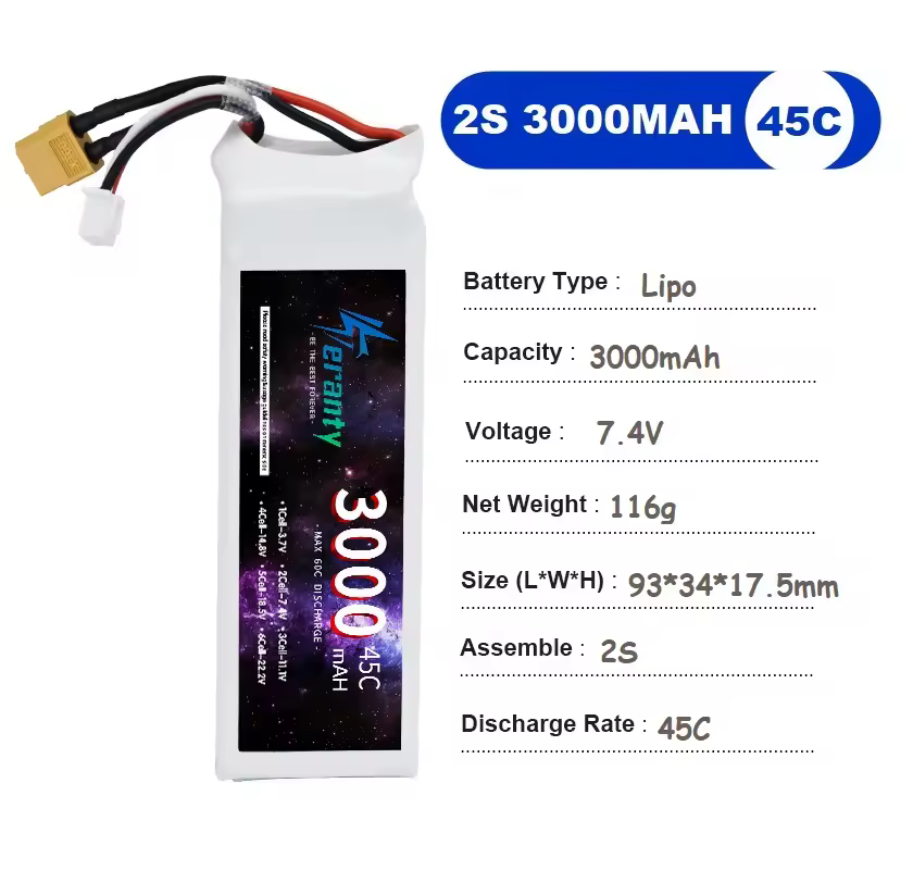 3. 2PCS 7.4..