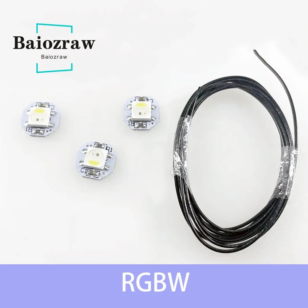 Baiozraw NeoPixel RGBW Mini Button PCB 1M 30AWG PTFE Cables for Voron 2.4 Voron Trident StealthBurner Extruder 3D  printer