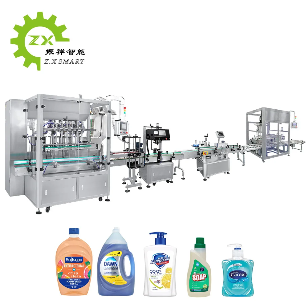 ZXSMART Automatic Detergent Liquid Filling Machine Hotel Bottle Hand Wash Soap Shower Gel Body Cream Lotion Shampoo Filling Line