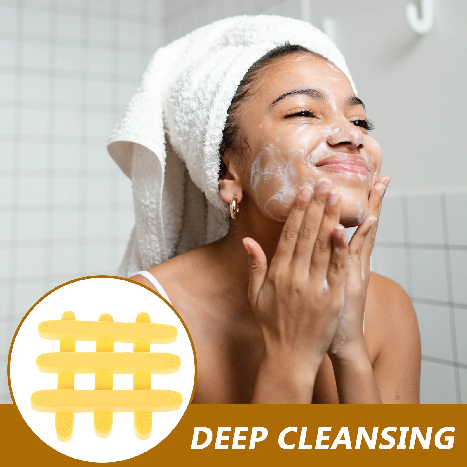 50Pcs Compressed Facial Sponge Natural Yellow Spa Sponges for Exfoliating Mask Makeup Removal Face Cleansing Soft Pores