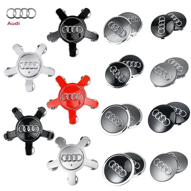 

4pcs 60mm 61mm 69mm Car Wheel Center Cap Hub Covers Badge For Audi Sline A1 A3 A4 A5 A6 A7 A8 B5 B6 B7 B8 C5 C6 C7 Q3 Q5 Q7 Q8